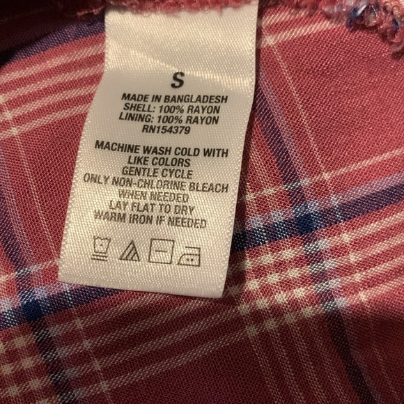 NWT Aeropostale plaid deep V neck mini dress 90s esthetic! - Picture 5 of 5